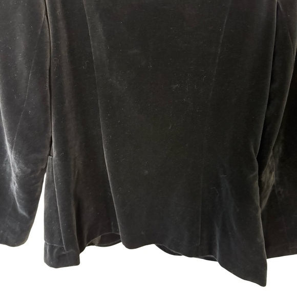Vintage Marjorie Taylor Black Velvet Blazer Size 12 Holiday Retro 90s Evening - Picture 15 of 15